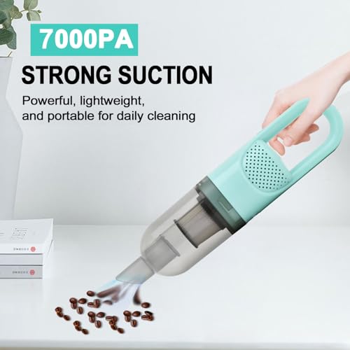 Image of 6-in-1 Lightweight Stick Vacuum Cleaner with 100W Powerful Motor, Mini Portable Household Handheld Vacuum Cleaner for Domestic Hard Floors, Carpets and Pet Hair(Green Cordless)