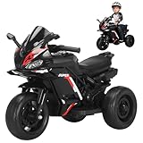 HONEYWHALE 6688 Moto Electrica Infantil Niño, Carro Electrico Niño Montable con Luz Led y Musica, Triciclo con Modo de...