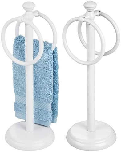 Porte-Serviettes Autoportant 4 Barres – Métal Blanc Antirouille 65x20x110 Cm – Idéal Salle De Bain, Piscine, Extérieur