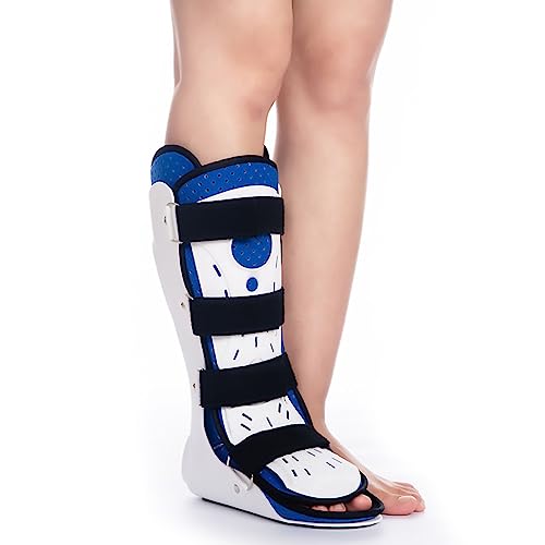 Walker Brace - Botas de senderismo para soporte de tobillo, tela perforada de terciopelo, diseño desmontable para esguince de tobillo, pie roto, tendinitis de Aquiles, botas de fractura para adultos