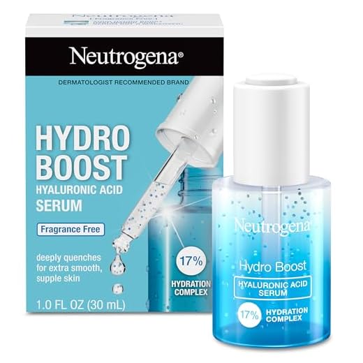 Neutrogena Soro Hydro Boost com ácido hialurônico com complexo de hidratação 17%, sérum facial leve de ácido hialurônico diário para pele seca, sem óleo, sem fragrância, 30 ml