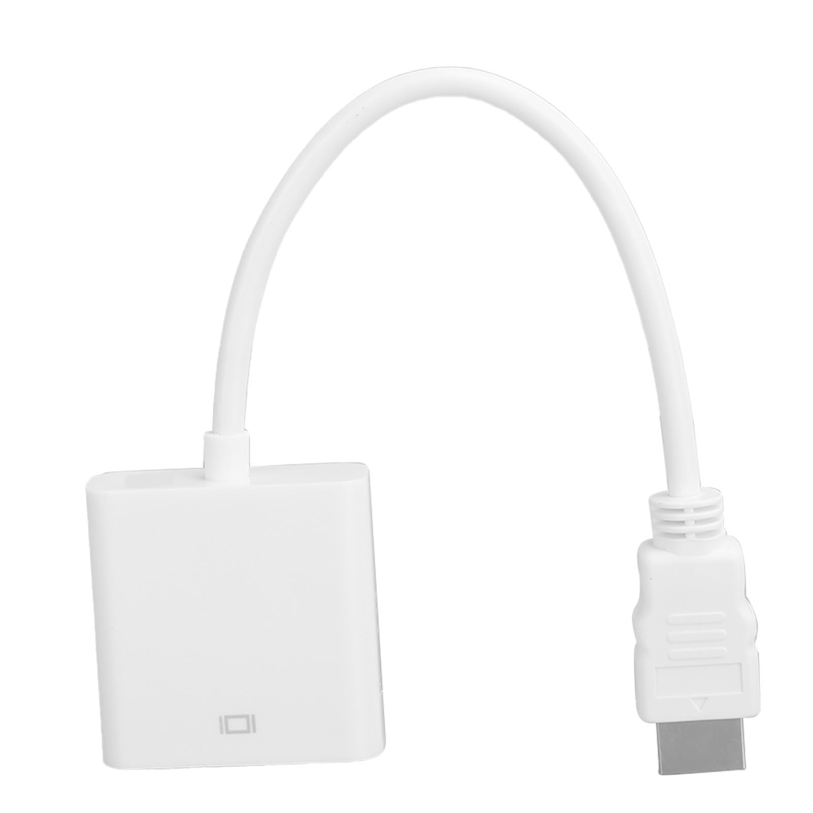Adapter VGA na HDMI, Interfejs Multimedialny HD na Konwerter Adaptera VGA do Komputera Monitor do Laptopa Projektor (Biały)