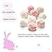 BALLMIE Cat Toys Furry Ball with Bell for Cats Kitty Rabbit Tails (Pink (with Bell))
