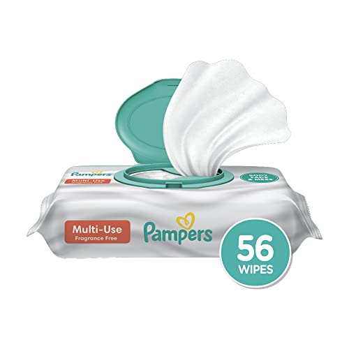 Image of Pampers Multi-Use Wet Wipes, 1X Pop-Top, Hypoallergenic and Dermatologist-Tested Baby Wipes, Fragrance Free, 56 Count
