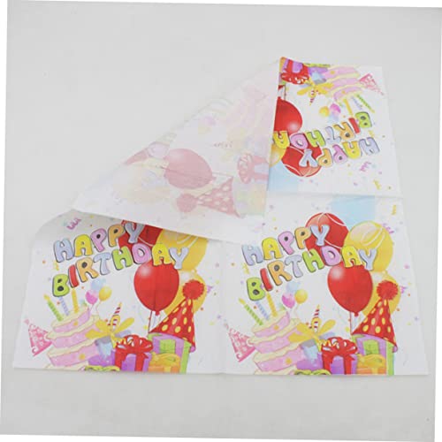 Abaodam 160 Folhas Guardanapos De Aniversário Decoração Rosa Toalhas De Papel Rosa Guardanapos Desca