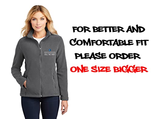 Ink Stitch Women L217 Custom Stitching Embroidery Fleece Jackets - Navy (M) #TOP5