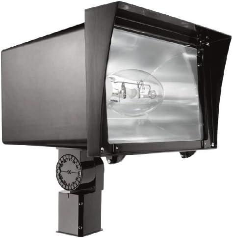RAB Lighting FZS250SFQT Floodzilla Floodlight with Slipfitter Mount, ED18 Type, Aluminum, 250W Power, 28500 Lumens, 277V, CWA-HPF QT Ballast, Bronze Color