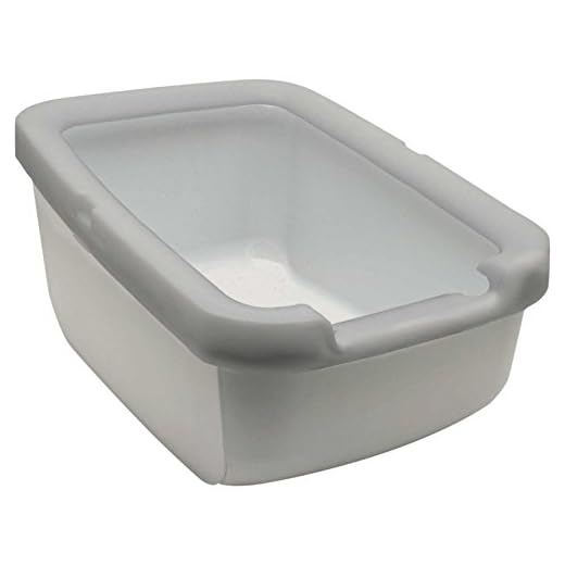 Catit Cat Litter Pan with Shield Rim - Fits All Cat Litter Types - Gray