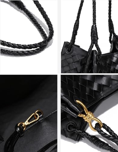 2 Bolsos Slouchy de Cuero PU Trenzado para Mujer miniatura 7
