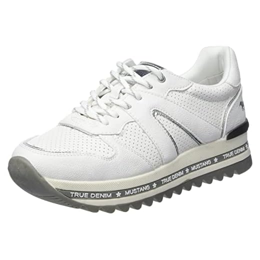Mustang 1347-309-100, Zapatillas Mujer, Cremeweiss, 38 EU