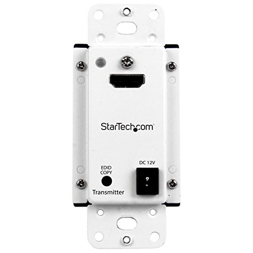 Startech.com Wall Plate Hdmi Over Cat5 Extender With Power Over Cable - Hdmi Cat5 Or Cat6 Audio Video Extender Kit - 1080P - 165Ft (50M) (St121Hdwp) #TOP2