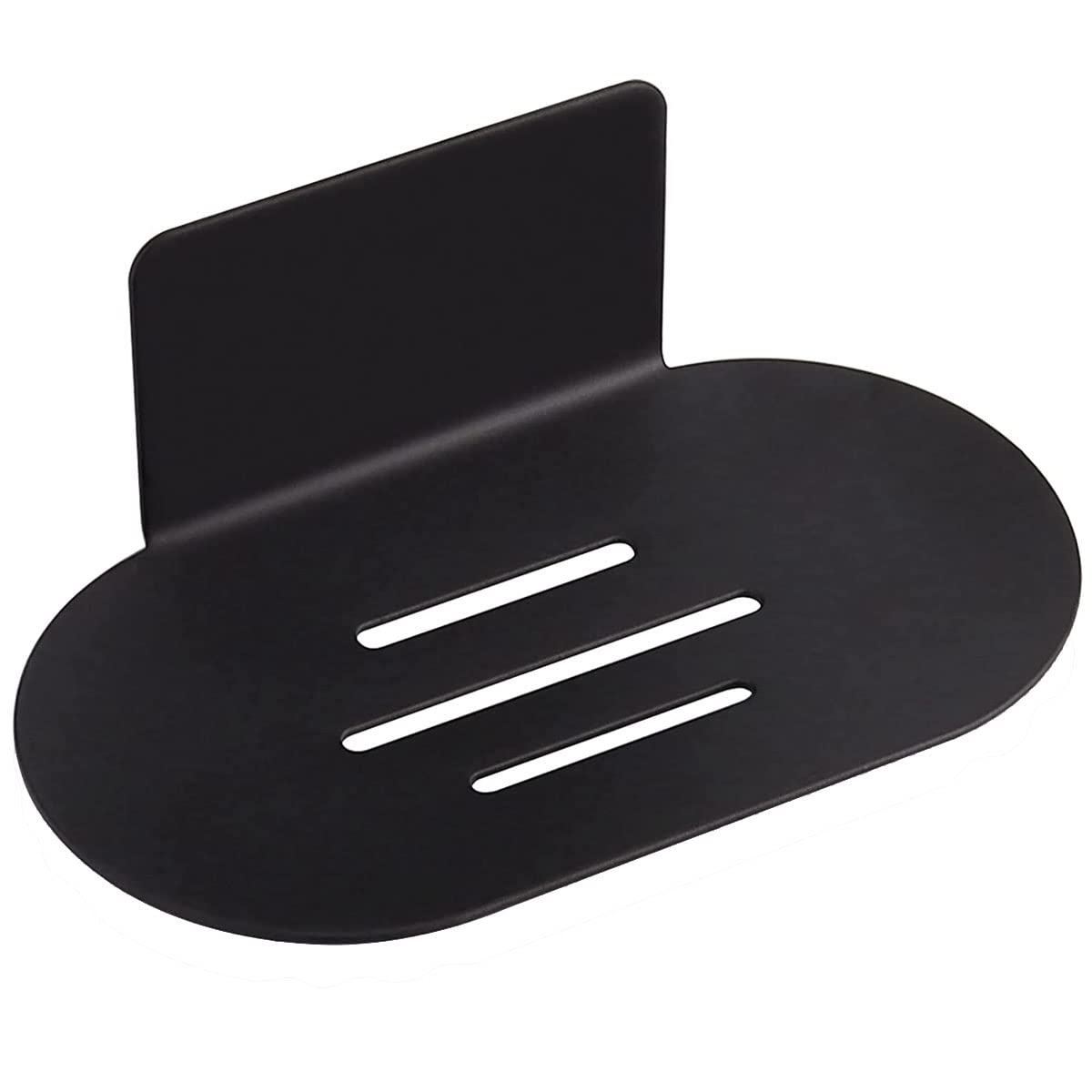 Melairy Black Soap Dish Stainless Steel Soap Tray Self Adhesive Finish Without Drilling