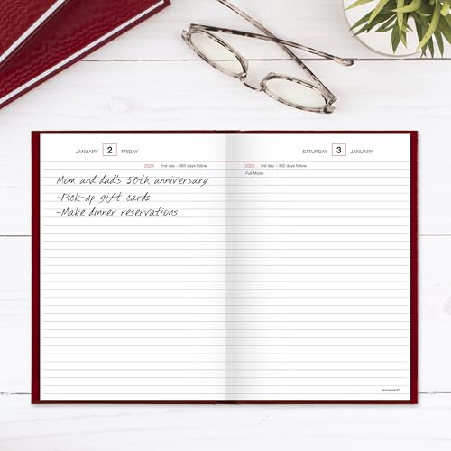 AT-A-GLANCE 2026 Diary, Standard Diary, Daily, 5-3/4" x 8-1/4", Small, 12-Month, Hardcover, Red (SD3891326) - Image 3