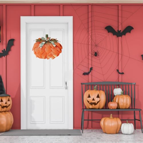 2024-New-Halloween-Handmade-Fall-Pumpkin-Door-WreathHalloween-Autumn-Orange-Wreaths-with-Burlap-Bows-for-Front-DoorAutumn-Fall-Pumpkins-Wreath-Garland-for-Farmhouse-Front-Door-Decor-1pcs 2024 New Halloween Handmade Fall Pumpkin Door WreathHalloween Autumn Orange Wreaths with Burlap Bows for Front DoorAutumn Fall Pumpkins Wreath Garland for Farmhouse Front Door Decor 1pcs