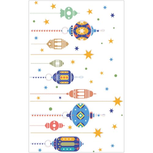 Vinilo decorativo multi color con diseño farol