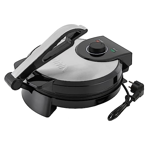 Miniatura 5 de Roti Maker Tortilla Prensa Taco Prensa Tortilla Caliente Tortilla Maker Para Tortitas Pan Cakes Tortillas Tortilla Maker Negro Y Plata