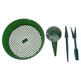 ORFOFE Multifunktionales Gartenpflanzwerkzeug Satz mit Boden Dibber und Samenlocher Handliches Pflanzwerkzeug aus Kunststoff in Grün für Setzlinge und Präzises Säen im Garten