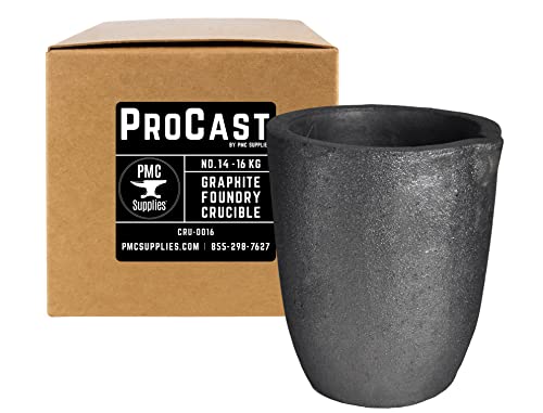 #14-16 Kg Procast Foundry Clay Graphite Crucibles Cup Furnace Torch Melting Casting Refining Gold Silver Copper Brass Aluminum #TOP1