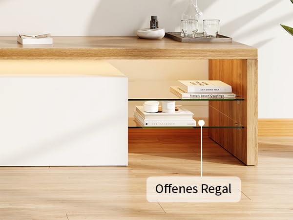 Tv-kast met Led - Media meubel - Woonkamer Inrichting - Geïntegreerde