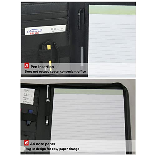 Porte-documents A4 en cuir avec fermeture éclair pour organiser vos dossiers de conférence - 7