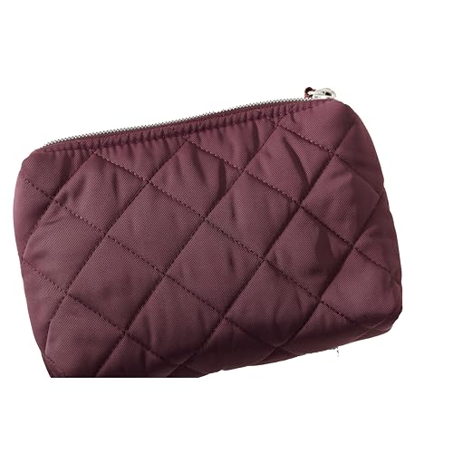 Performance Twill Cosmetic Makeup Organizer Bag, Raisin