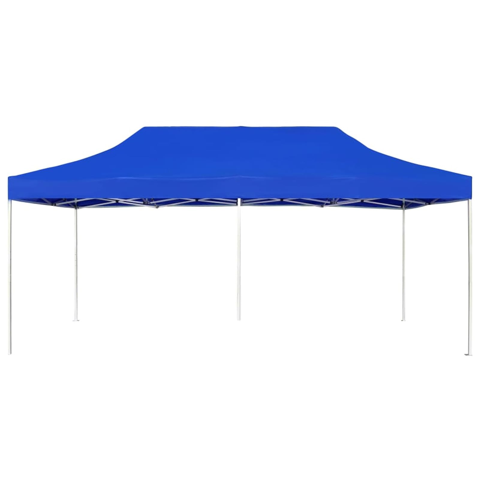 Gazebo Professionale Pieghevole Alluminio 6x3 m Blu,Gazebo Pergola Con Telo Impermeabile Richiudibile E Struttura Rettangolare In Acciaio Inossidabile Ad Alta Densità,Per Arredo Giardino,Terrazz