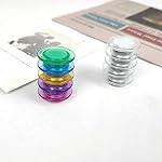 YoeeJob Magnets for Whiteboard, 50 Pieces Round 1.2 Inch Clear Magnets for Dry Erase Board, Fridge, Office, School Classroom, Home