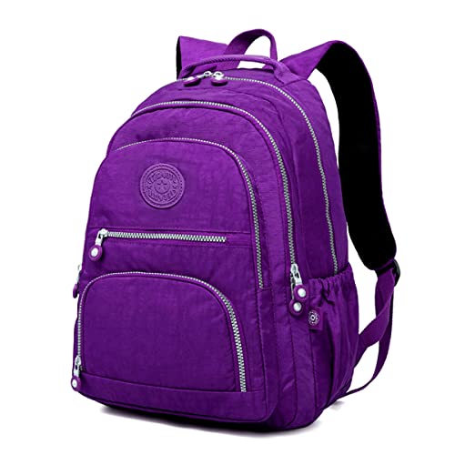 Mochila Fofa Feminina Impermeável Escolar Viagem Trabalho Fashion Mochilas Para Notebook Moderna Leve Roxa