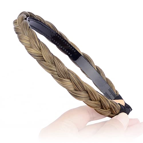 Gledola Braided Headband With Teeth Braids Hairband With Tooth Synthetic Hair Band Plaited Hairband For Women (Dark Blonde) - Image 2