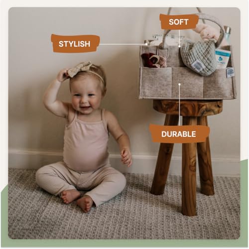 image for Parker Baby Co. Parker Baby Diaper Caddy - Nursery Storage Bin and Car