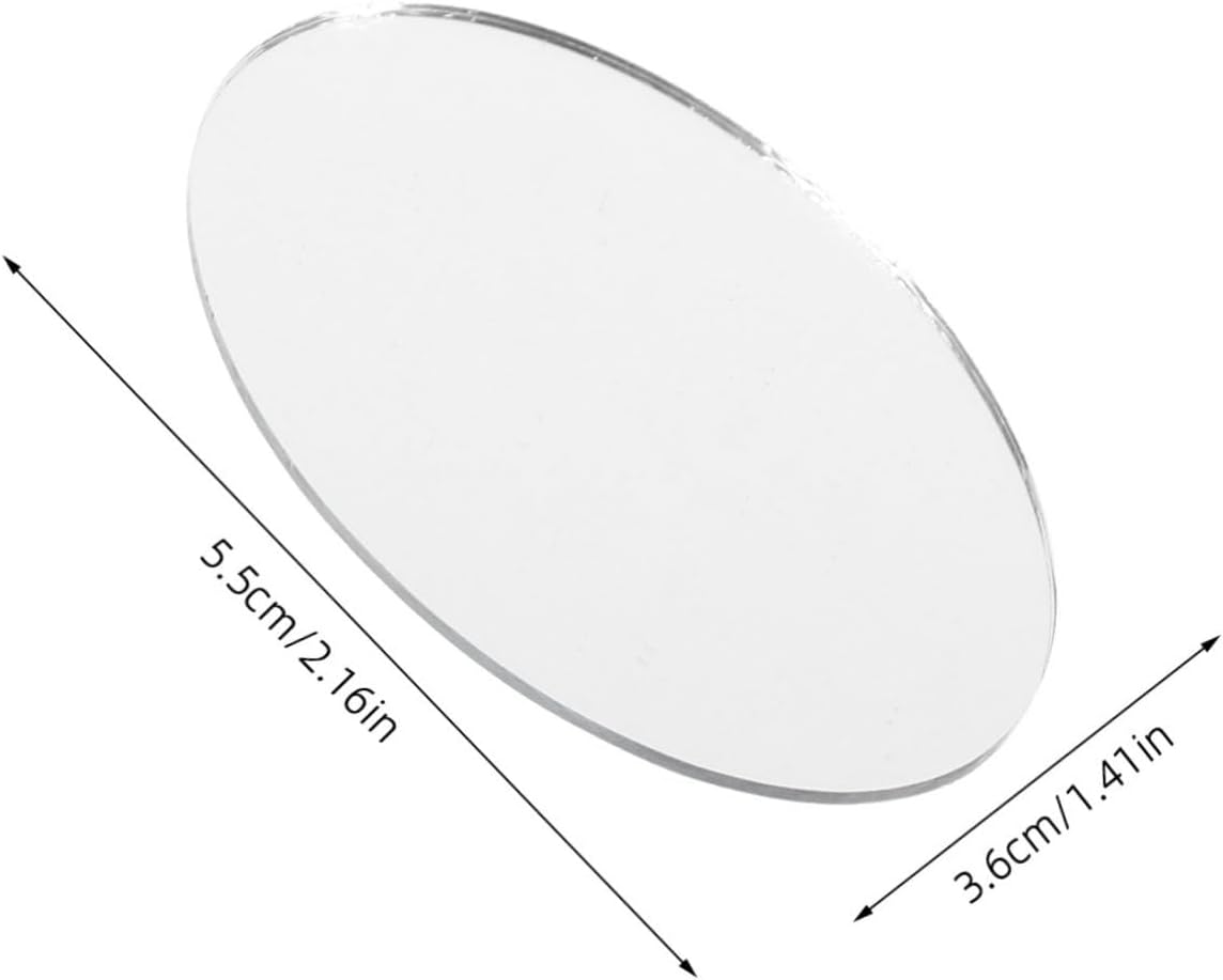 10pcs Oval Glass Mirror Lens for Craft Projects DIY Cosmetic Use Lightweight and Small Mirror for Wedding Decor
