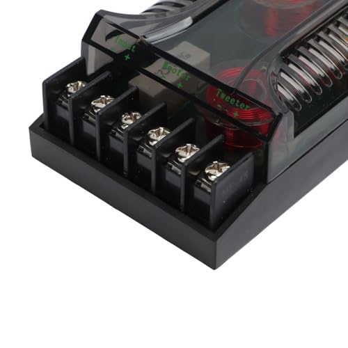 Diviseur de Fréquence de Haut-parleur de Voiture, 2pcs 2 Voies Voiture Audio Crossover contre les Surintensités Dissipation Thermique Universelle Haut-parleur Diviseur