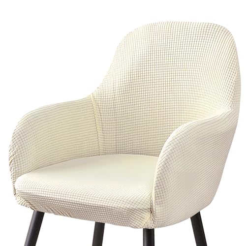 heavenlife Housses de Chaise de Salle à Manger, Housse de Chaise Élastique avec Accoudoir, Antidérapant Couvre Chaises de Dossier Amovible pour Salle à...