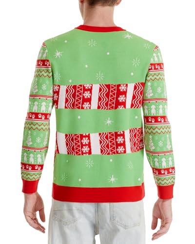 Runhit Hässliche Weihnachtspullover Herren Ugly Christmas Sweater Lustig Unisex Xmas Strick Pullover Dackel M