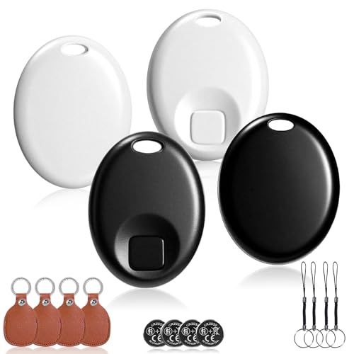 Air Tracker Tag 4 Pack: Easily Track and find Your Keys, Wallet, Suitcase, Backpack, and Other Items with Precise Location Tracking and beeping Sound alerts. AirTag with Apple Find My (iOS Only) App