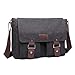 Produktbild ERAY Umhängetaschen Herren, Schultertasche Herren Canvas für 14 Zoll Laptop, Messenger Bag Herren für Arbeit, 34x9x27cm für Reisen, Shoppen, Uni, Grau