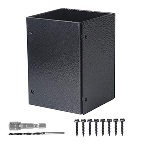 SHINEOFI Base per Montanti da Recinzione in Acciaio Supporto Regolabile per Cassette Postali e Ringhiere Staffa Resistente per Esterno Protezione Antiscivolo e Antideformazione