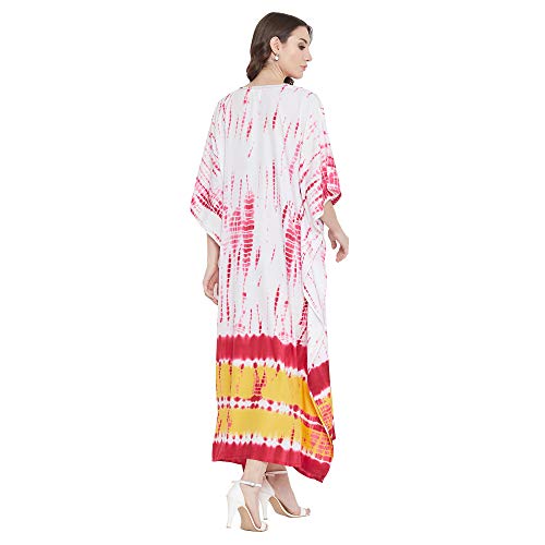 Image of Oussum Women Kaftan Plus Size Polyester Summer Lightweight Caftan Swimsuit Cover Ups Maxi African Mumu Lounge House Dress