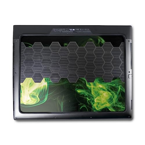 Image of MightySkins Skin Compatible with Alienware M18 R1 (2023) Full Wrap Kit - Green Mystic Flames | Protective, Durable, and Unique Vinyl Decal wrap Cover | Easy to Apply & Change Styles | Made in The USA