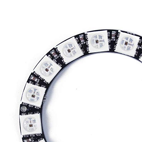 Image of Robocraze Ring 16Bit WS2812 5050 RGB LED (Round) | Individually Addressable LED Ring for DIY Projects, Arduino, Raspberry Pi | Easy to Integrate | Ideal for Creative Lighting Applications