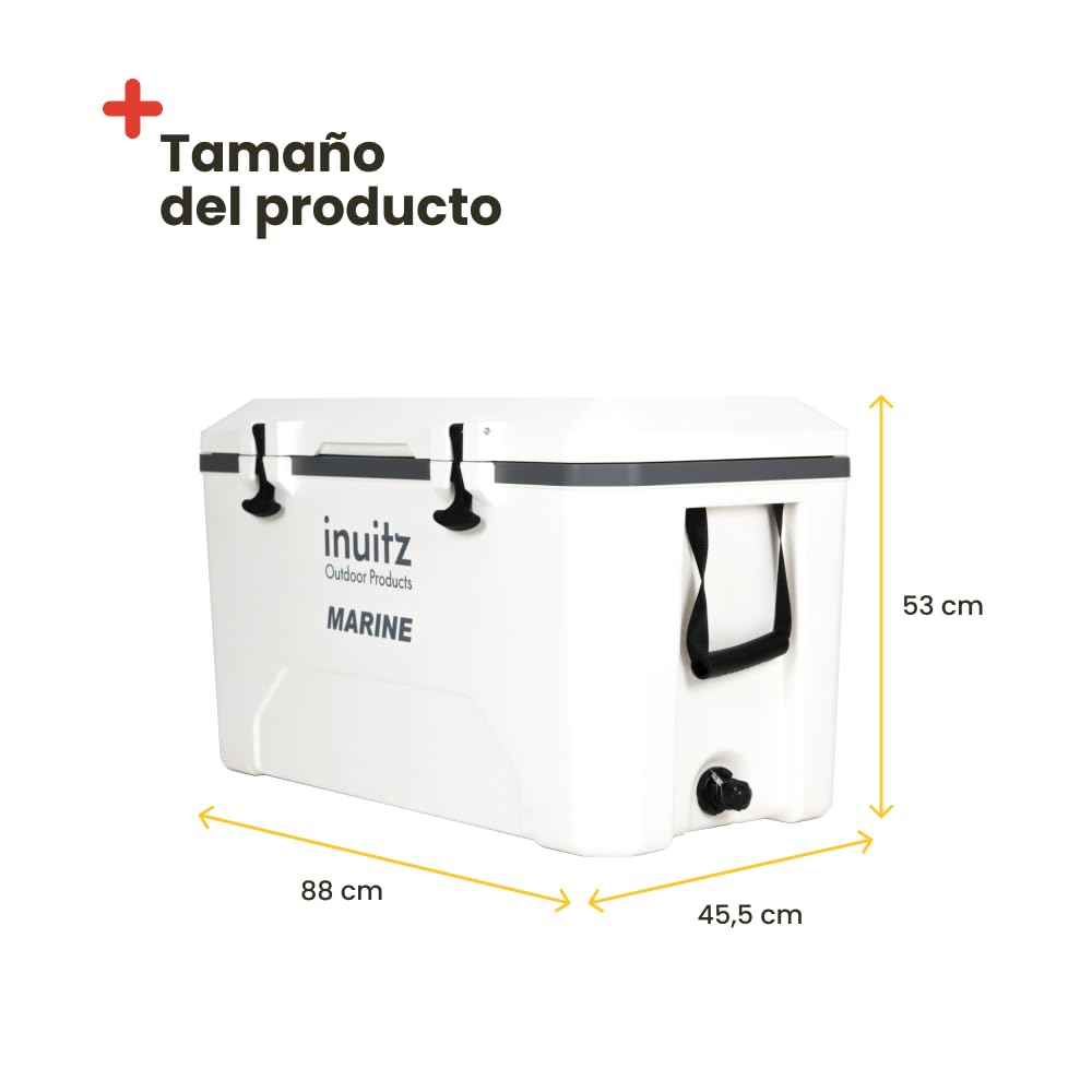 Inuitz Nevera Portatil Grande 100L – Conserva el frío Durante Más Tiempo con Esta Nevera Camping– Ideal para jornadas intensas de Pesca - Ideal para Nevera Camping