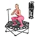 ZAKVOP Mini Trampolin Klappbar, Fitness Trampolin Indoor mit Verstellbarem Griff, Minitrampolin für Erwachsene 106cm, Indoor Trampoline Stabil 275kg