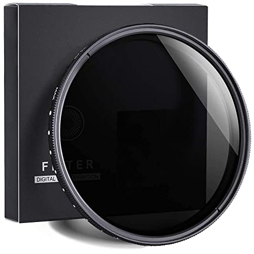 Image of FND Photomaa Series Variable ND Filter 40.5mm Compatible with Sony Alpha ZV-E10L kit 16-50mm Lens -Variable Neutral Density Filter, ND2 - ND400 Adjustable ND Filter