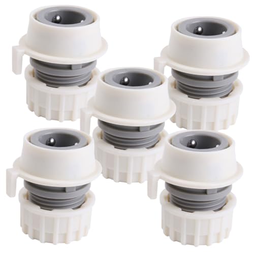 TEHAUX 5個 洗濯機蛇口用ホースアダプター 耐圧 耐摩耗プラスチック製 水漏れ防止クイックコネクト 洗濯機 食洗機 キッチン蛇口対応