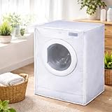 Topolenashop Telo Coprilavatrice Impermeabile 57x62x82 cm – Copertura Antigraffio con Zip Frontale per Lavatrice Carica Frontale, Protezione da Polvere, Umidità e Acqua per Interno ed Esterno | 59490