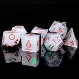 Cttasty Dice Set Resin Sharp Edge DND Dice Set Handmade 7pcs Polyhedral Dice Set DND RPG MTG Role Pl