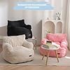 MAXYOYO Kids Bean Bag Chair, Stuffed Toddler Bean Bag Sofa with Filler Bean Bag Chair for Boys and Girls, Lazy Sofa with Pocket Floor Chair for Gaming, Reading, Beige #3