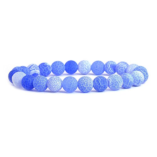 Image of Justinstones Gem Semi Precious Gemstone 8mm Round Beads Stretch Bracelet 7 Inch Unisex