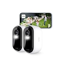 Arlo Essential HD Telecamera WiFi Esterno Senza Fili, Telecamera WiFi Interno, Sirena Allarme Casa,...