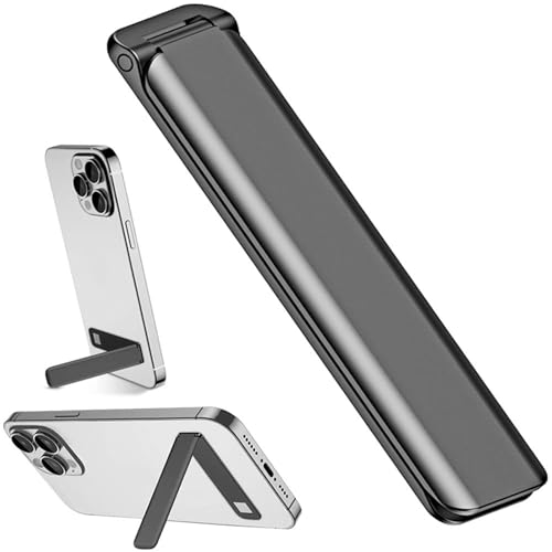Adjustable Aluminum Phone Stand Holder with Kickstand, Foldable for Desk Viewing, Travel and Work Use Compatible with iPhone Samsung Huawei All Smartphones - Povtor